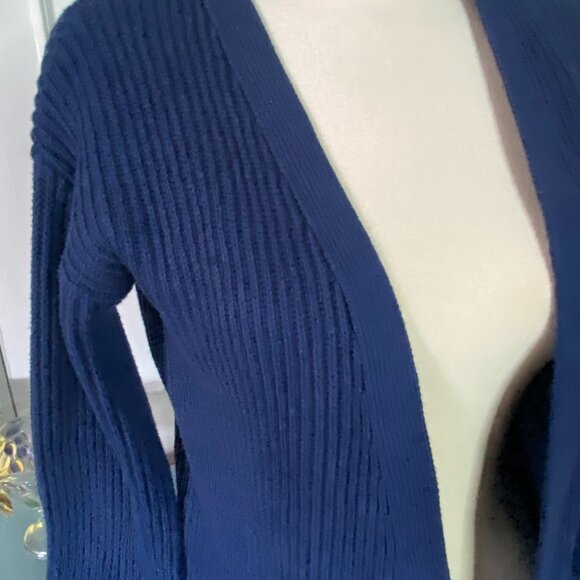 J Crew Mercantile ribbed cardigan in blue - size s - Picture 2 of 12